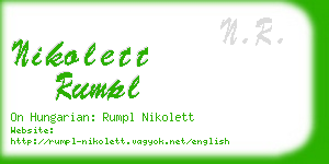 nikolett rumpl business card